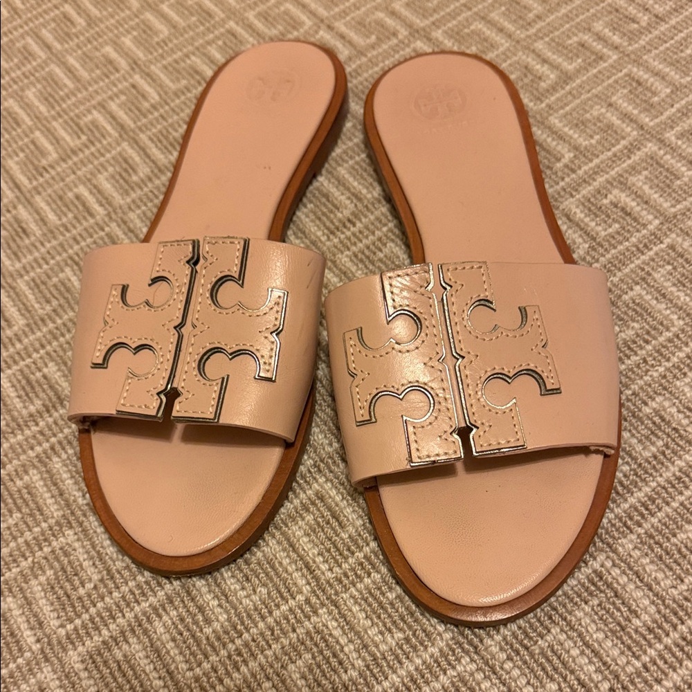 Tory Burch Blush Pink Slide Sandals